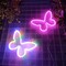 Summer Butterfly Neon Sign, USB or 3-AA Battery Powered LED Tabletop Decoration for Summer Decor